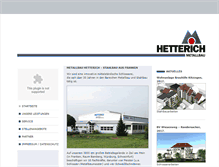 Tablet Screenshot of metallbau-hetterich.de